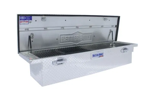 79011003 – BETTER BUILT Tool Box, Crossover Low Profile Single Lid Pull Handle Diamond Tread Bright Aluminum 20 Inch ...